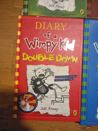 Lote de 7 libros de "Diary of a wimpy kid"
