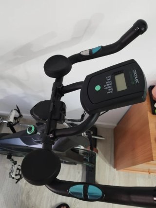 Bici Estática ultra Flex 25 Negra y Verde Cecotec