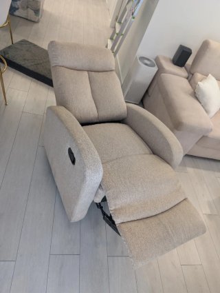 Sillón relax reclinable manual beige