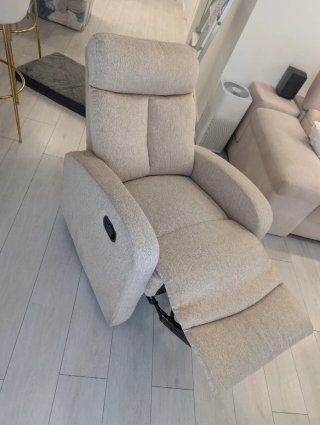 Sillón relax reclinable manual beige