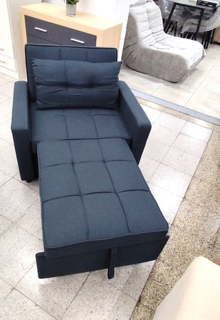Butaca Sofá Cama Azul Tela
