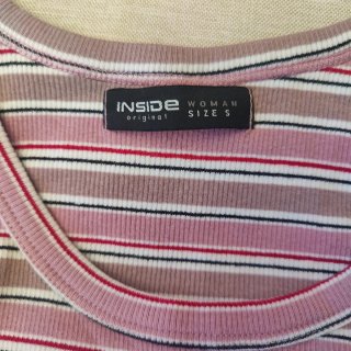 Camiseta tirantes Inside rayas malva talla S