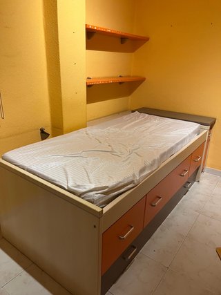 Cama nido con cajones y mesa auxiliar