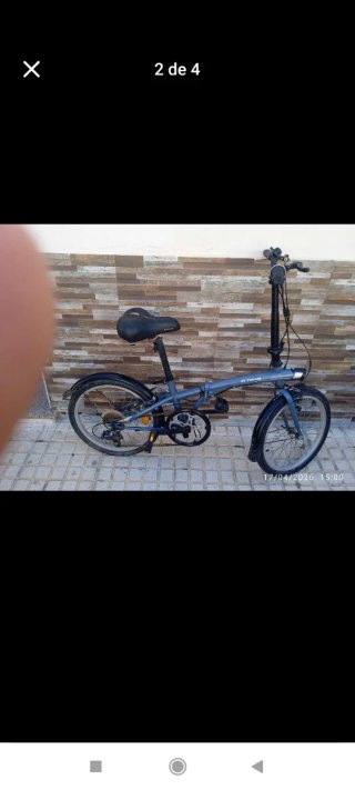 Bicicleta plegable BTWIN gris