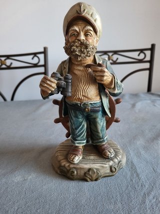 Estatueta Vintage Marinheiro Cerâmica