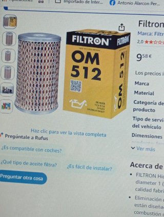 Filtro de Aceite Filtron OM 512
