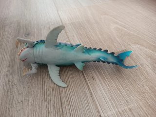 Tiburón prehistórico con boca articulada
