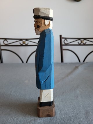 Estatueta Marinheiro Madeira Vintage