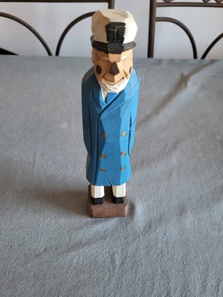Estatueta Marinheiro Madeira Vintage