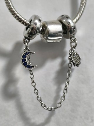 Charm di sicurezza luna e sole