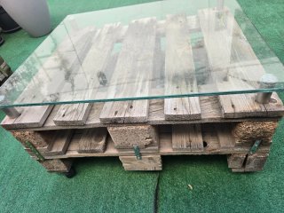 Conjunto Sofá mesa palets terraza jardín