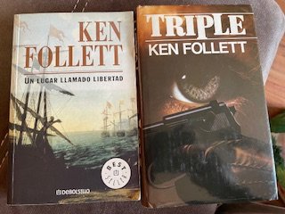 2 LIBROS  KEN FOLLET: TRIPLE Y UN LUGAR LLAMADO LI