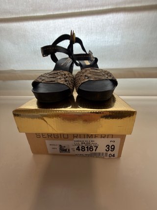 Sandali Sergio Rossi Taglia 39 Zeppa Pelle Serpente