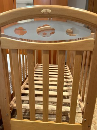 Cuna madera maciza elevable
