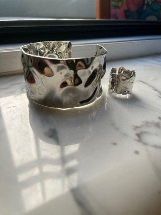 Set Gioielli Design Organico Argento
