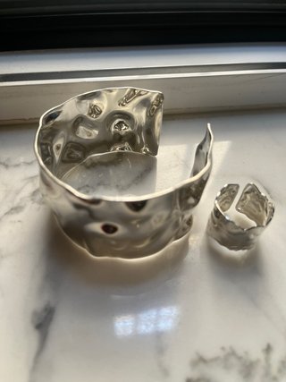 Set Gioielli Design Organico Argento