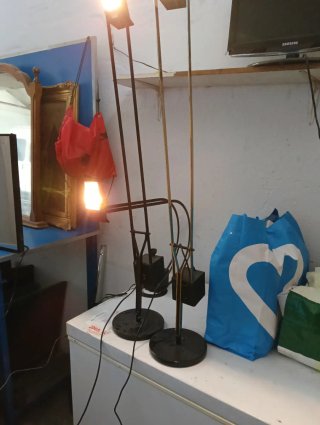 Lampade da terra in metallo