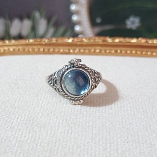 Anillo Plata Aguamarina Natural