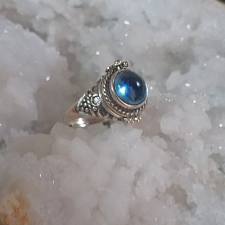 Anillo Plata Aguamarina Natural