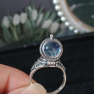 Anillo Plata Aguamarina Natural