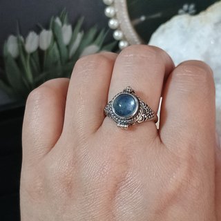 Anillo Plata Aguamarina Natural