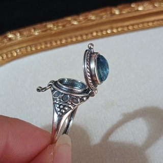 Anillo Plata Aguamarina Natural