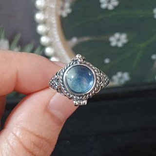 Anillo Plata Aguamarina Natural