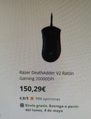 Razer Deathadder V2 Ratón Gaming Negro