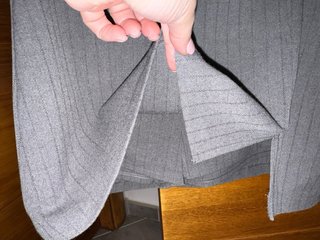 Falda pantalon gris de rayas