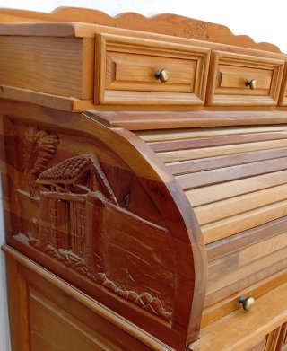 Escritorio Buró Madera con Cajones