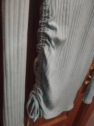 Vestido canalé azul bebé talla única
