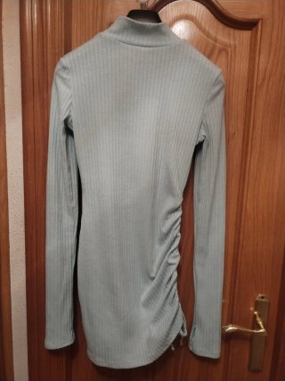 Vestido canalé azul bebé talla única