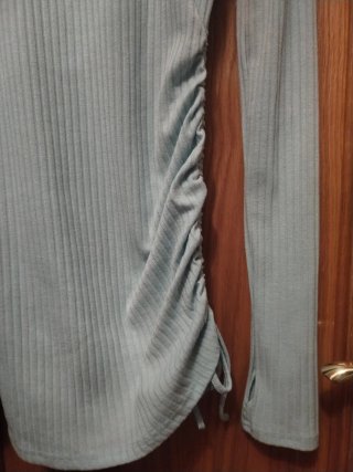 Vestido canalé azul bebé talla única