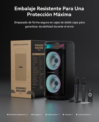 Sistema karaoke 500W GKD60 2 micros NUEVO