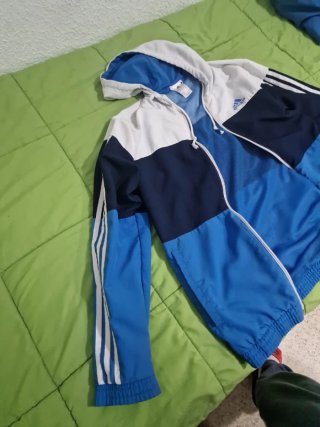 Chaqueta Adidas Talla M Azul/Blanca