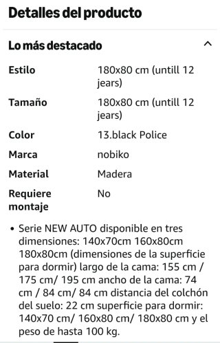 Cama Infantil Coche Policía