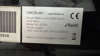 Cafetera Cecotec Power Matic-ccino 8000