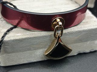 Pulsera Bvlgari Divas' Dream Cuero Rojo Dorado