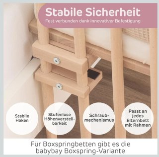 Babybay MIDI Culla per Bambini Letto Ausiliario in Legno
