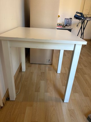 Mesa Ikea Blanca Cuadrada Madera 74x74x75