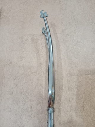 Horquilla de bicicleta cromada
