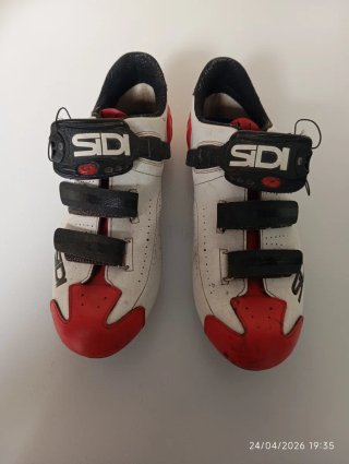 Zapatillas Ciclismo Sidi Blancas y Rojas