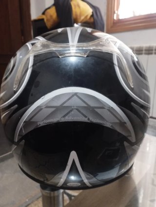 Casco Moto MT Helmets Fusion Negro/Plata talla M