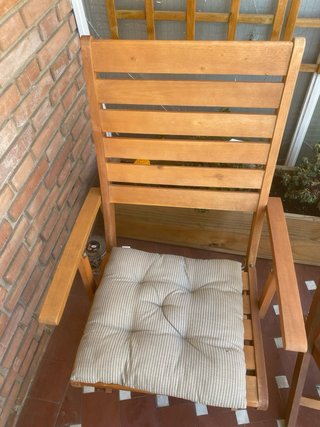 Conjunto 4 Sillas y Mesa Madera Terraza