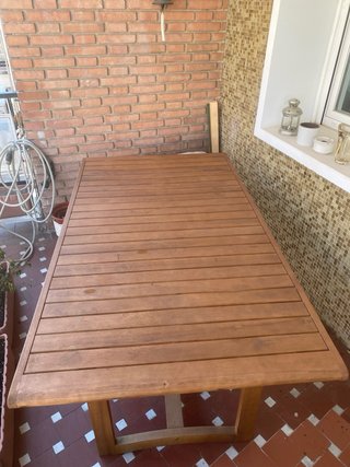 Conjunto 4 Sillas y Mesa Madera Terraza