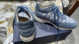Scarpe donna blu e bianche