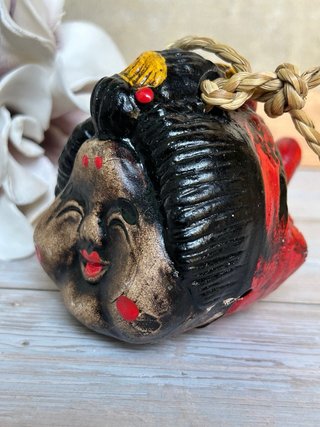 Campana giapponese Dorei bifronte - Otafuku&Tengu