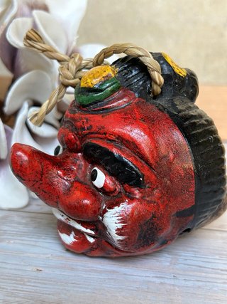 Campana giapponese Dorei bifronte - Otafuku&Tengu