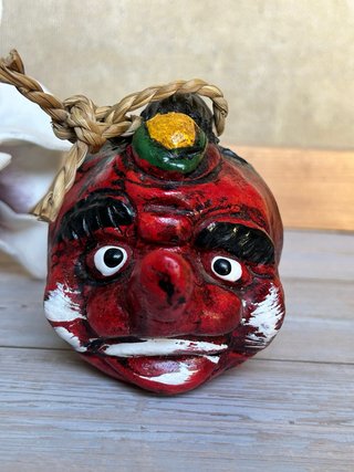Campana giapponese Dorei bifronte - Otafuku&Tengu