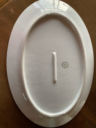 Juego de 2 fuentes ovaladas de porcelana
